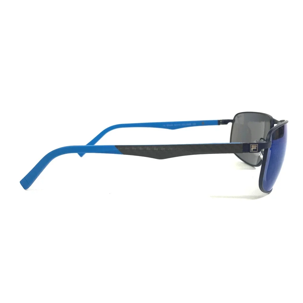 Fila Sunglasses SFI446 COL.696B Matte Blue Frames with Smoke Blue Mirror Lenses